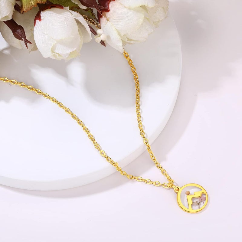 AUNTESIGN Store Forget-Me-Not and Queen Anne's Lace Pressed Wildflower Necklace | Birth Month Real Flower Necklace | Gold/Silver Pressed Flower Jewelry | Personalized Handmade Jewelry - Image 3